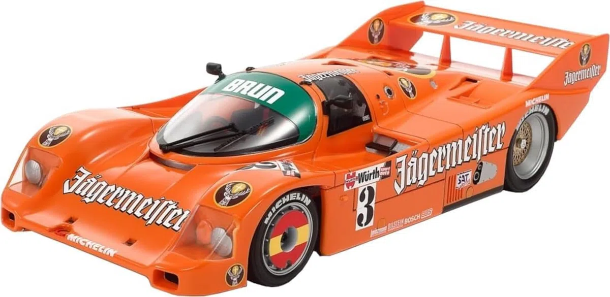 TAMIYA 24372 1:24 Porsche 962C Jägermeister – Kit di costruzione in plastica, hobby, artigianato, incollaggio, modellismo, modellismo in plastica
