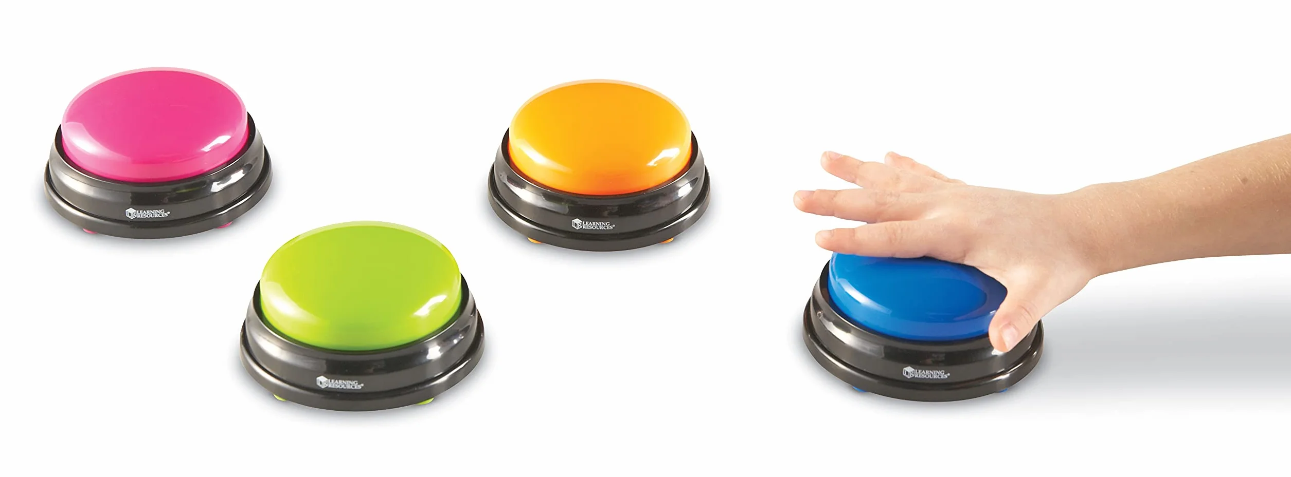 Learning Resources Pulsanti Quiz 4 Buzzer Sonori per Giochi attività Estive