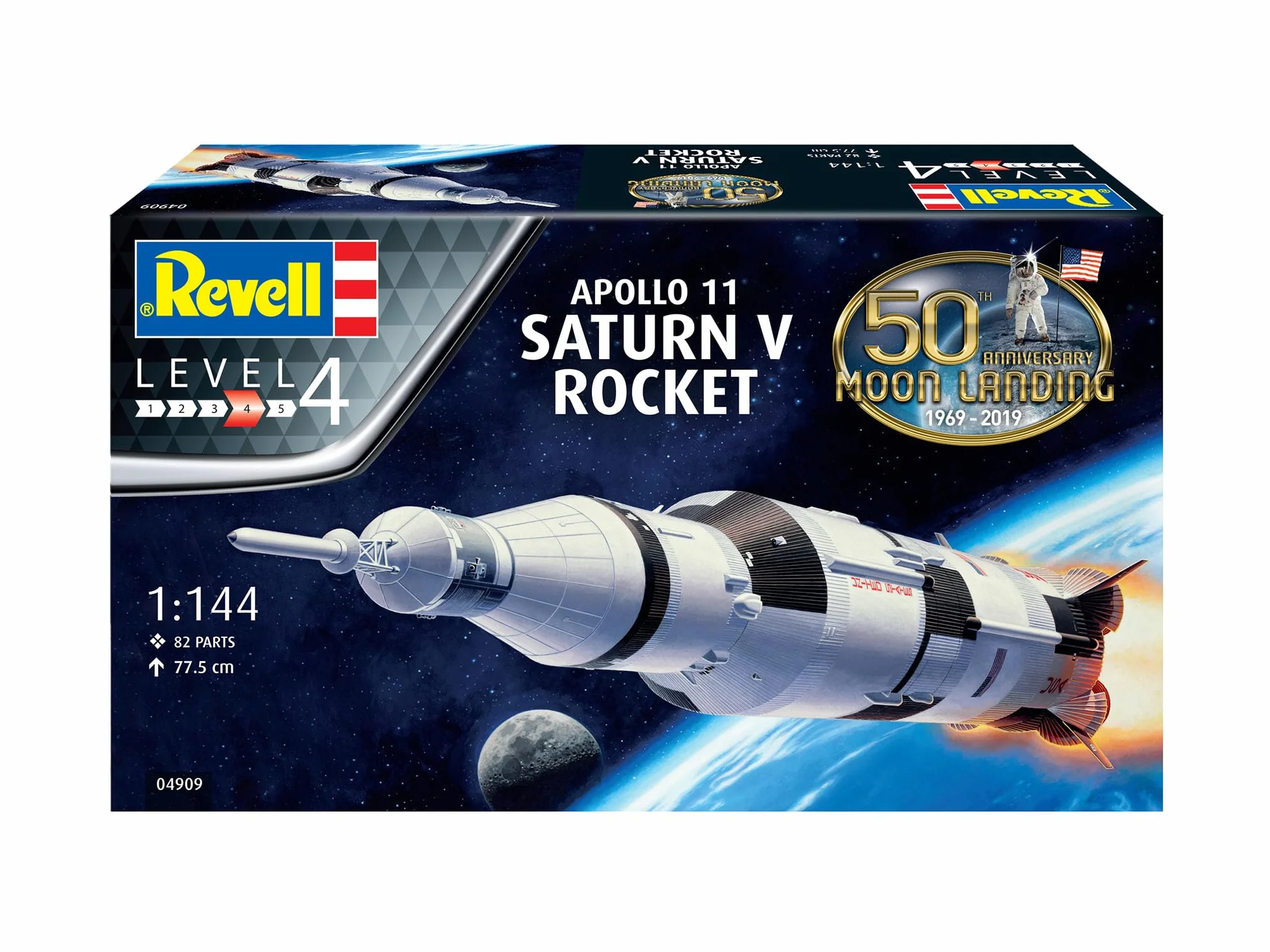 Revell 04909 - Apollo Saturn V Kit di Modello in Plastica, Scala 1:144