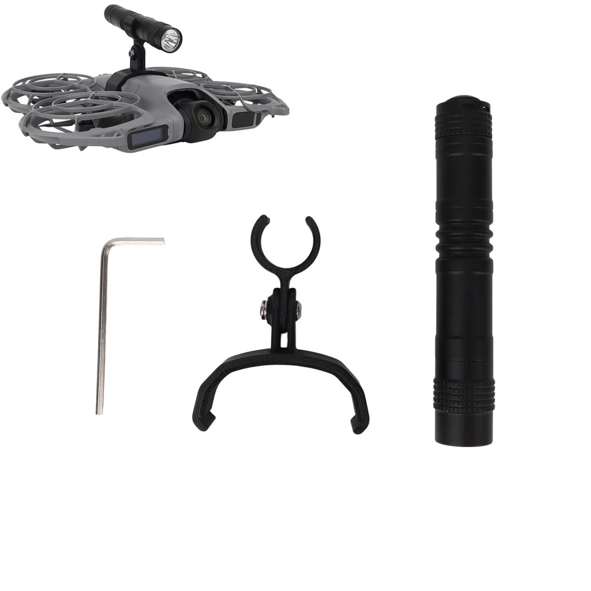 NEO2 Faro per volo notturno per drone per DJI NEO 2, fari di ricerca per illuminazione notturna, angolo regolabile, faro ad alta luminosità, illuminazione LED, torcia