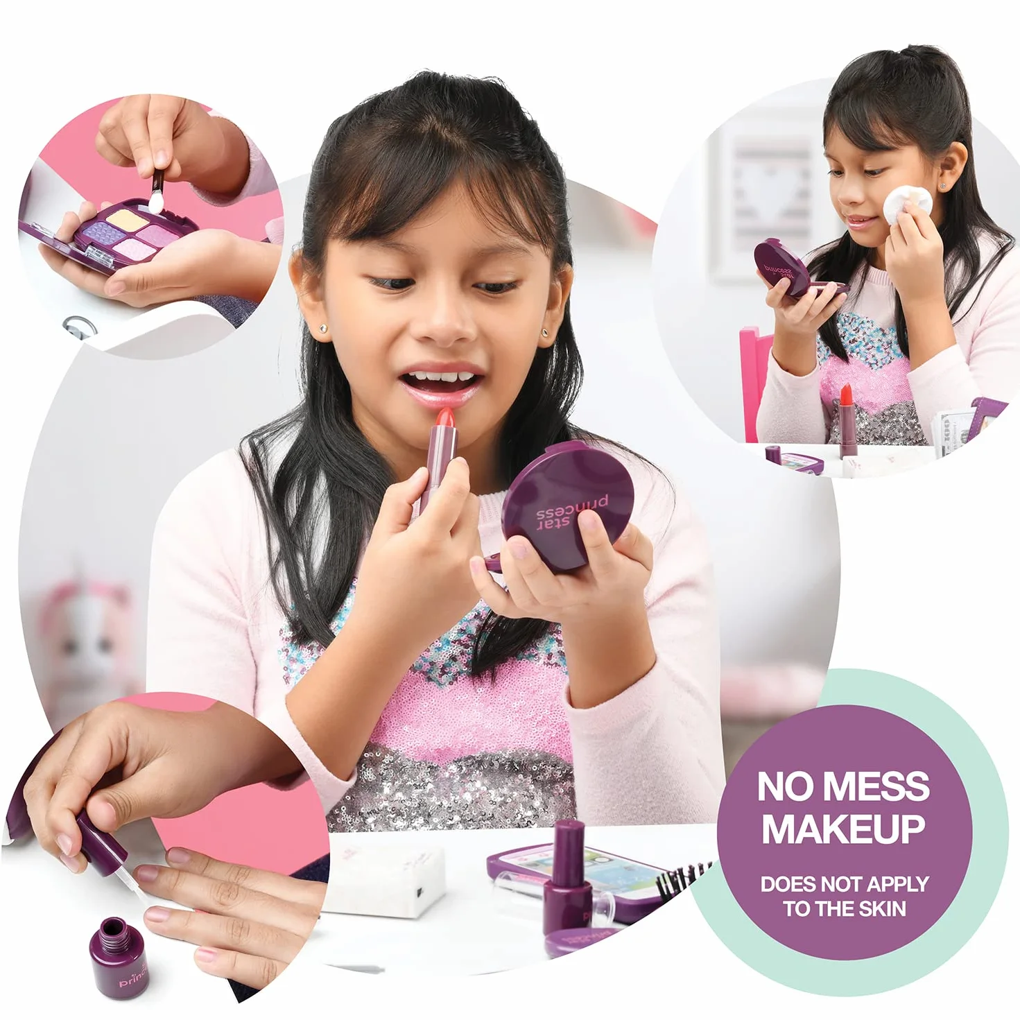 Borsetta per Bambine con Accessori - Il Mio Primo Set Borsetta Include Trucco Finto Giocattolo, Telefono, Portafoglio, e Giochi Immaginativi Piccole dai per 3 4 5 6 7 8 in Su Ottimo Regalo per Bambine