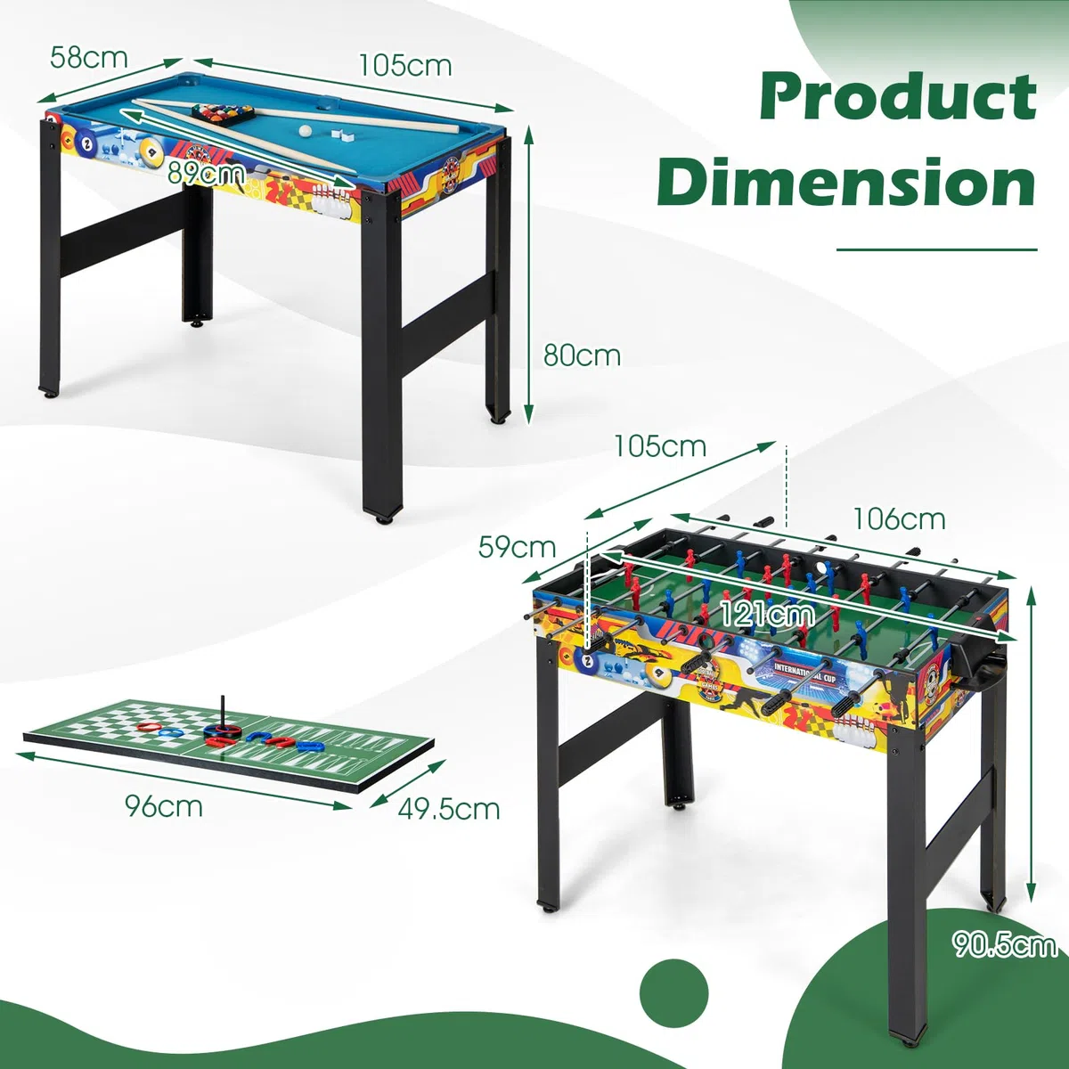 HOMASIS 12 in 1 Tavolo da Gioco, Tavolo Multifunzione con Accessori, Calcio Balilla, Hockey, Ping Pong, Biliardino Professionale per Casa, Bar, Ufficio per Adulti e Bambini dai 6 Anni in su