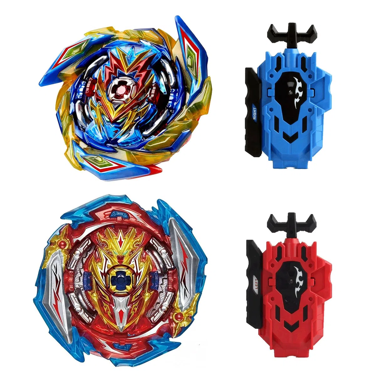 Gyroscope Turbo Set, Trottola 4d Arena Metal Fusion Battle, Con Lanciatore Da Combattimento, Set Regalo(163+173-1)