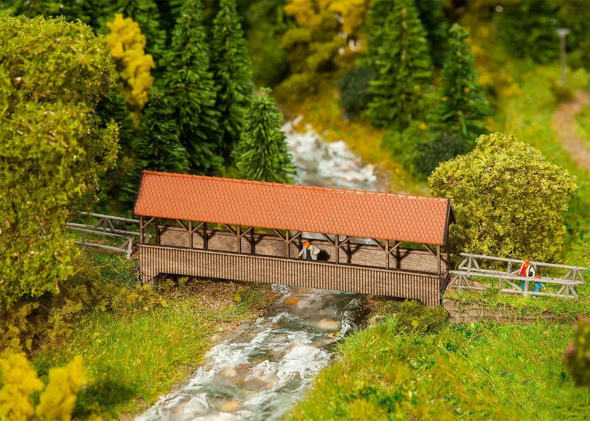 Faller Fa 222574 ueberdachte Ponte pedonale