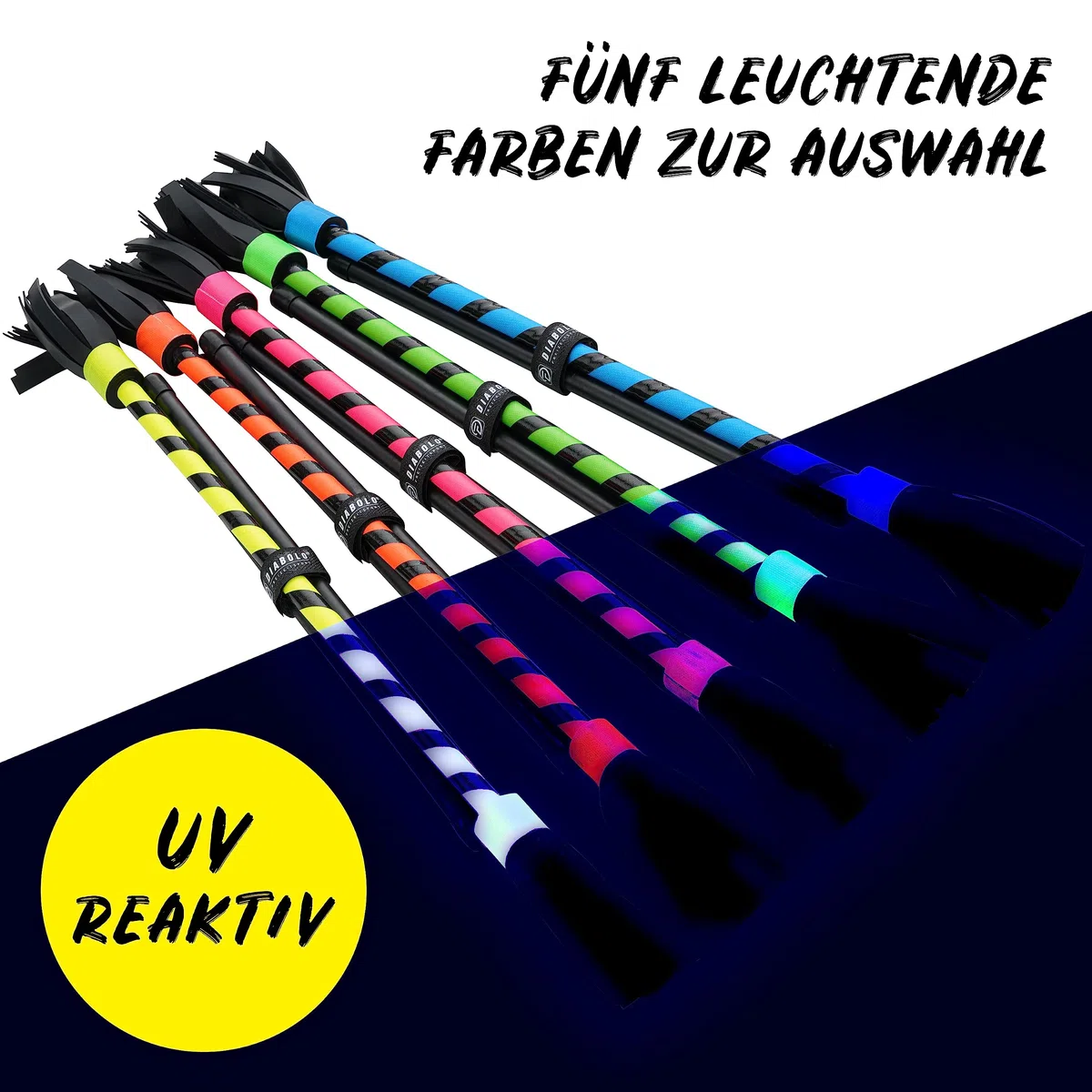 Diabolo Freizeitsport Diabolo Recreation Sport Flowerstick Basic (Giallo), Giocoleria con Bacchette, Attrezzi da Giocoleria, per Principianti