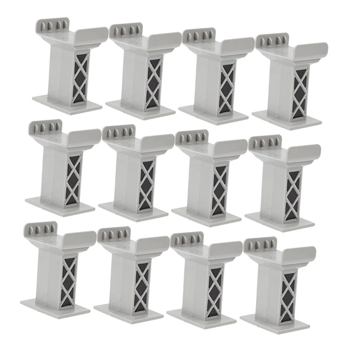 YARNOW 15 Pezzi Supporti per Ferroviari Multistrato in Plastica Blocchi di Sostegno Resistenti alle Intemperie Accessori Compatibili con Tutti i Principali Marchi per Modelli di Treni
