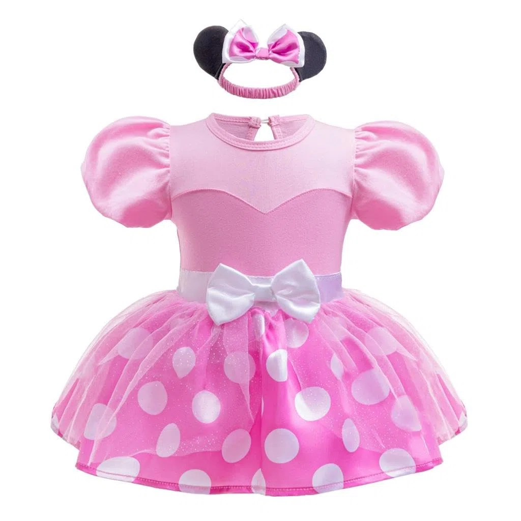 Lito Angels Vestito Bebè Principessa, Set Pagliaccetto Tutina per Bimba Neonata con Fascia, Costume Outfit a Tema Fiaba per Carnevale Bambina 0-24 Mesi