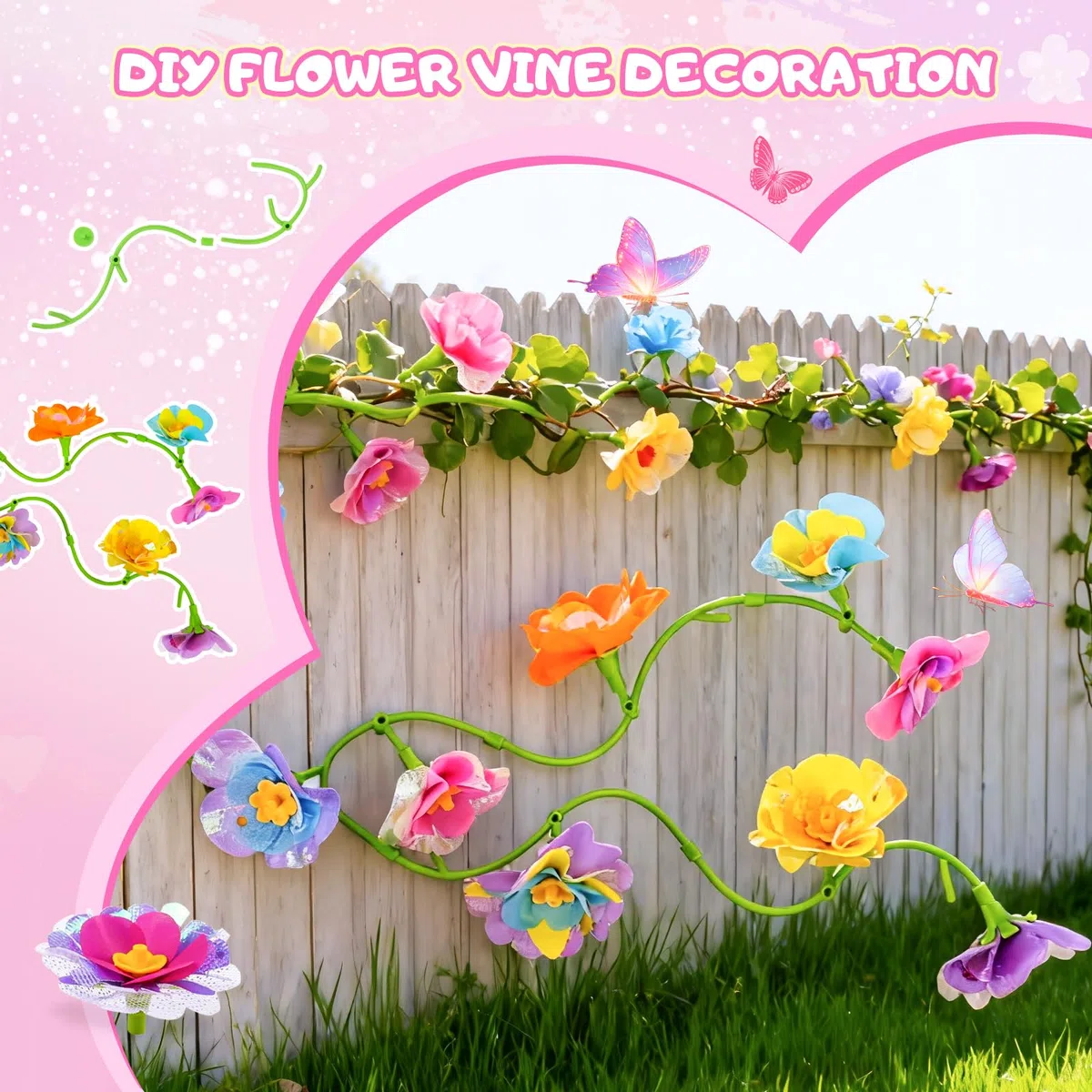FORMIZON Kit Lavoretti Creativi per Bambini, DIY Kit Composizione Bouquet Giochi Bambina 4 5 6 7 8 9 10 11 12 + Anni Femmina, Creativo Bambine Laboratorio dei Fiori Bouquet per Ragazze 4+