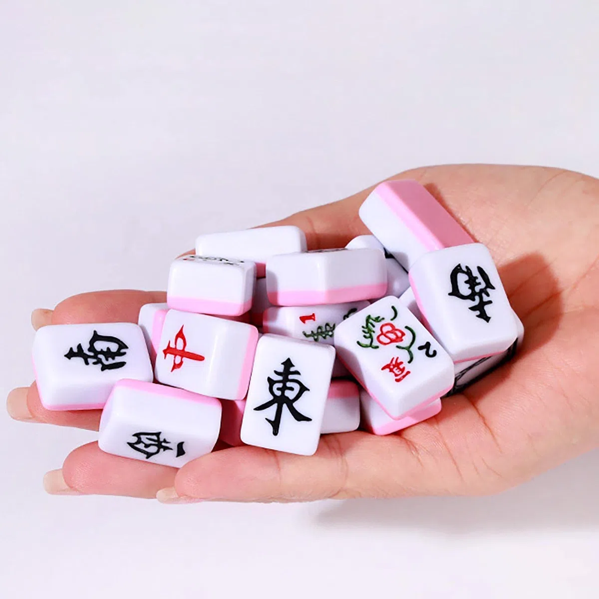 GUOHUA Set Mahjong Cinese - Viaggio Kit Mahjong Cinese Tradizionale con Custodia | 144 Mahjong Tiles Gioco da Tavolo per intrattenimento familiare, Kit Mahjong Portatili in Resina melamminica