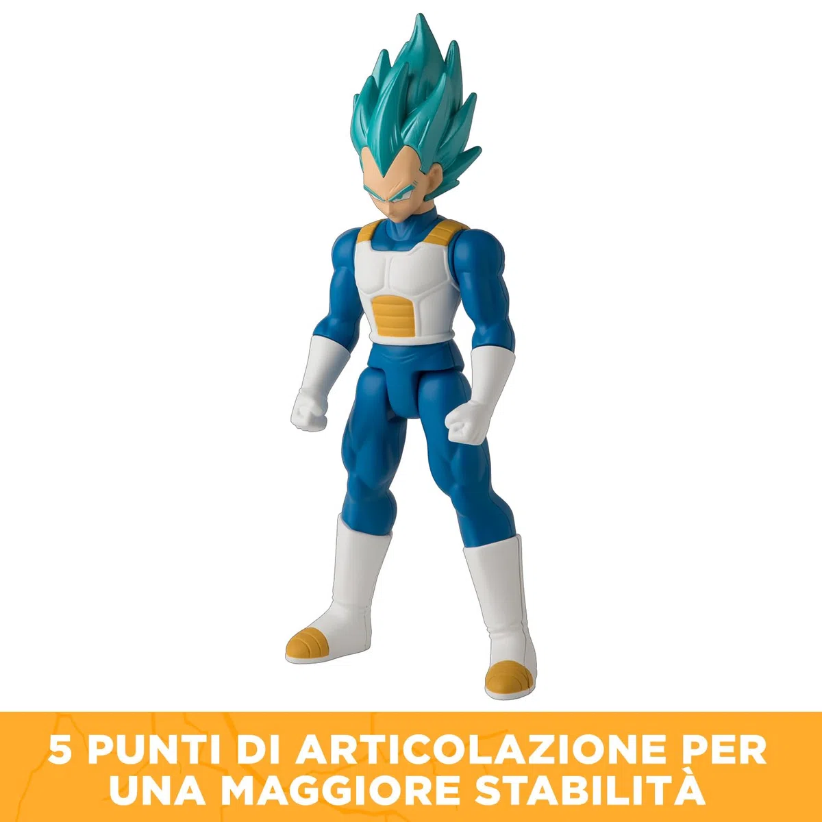 Dragon Ball Super Bandai Figurina Géante Limit Breaker 30 cm - Super Saiyan Vegeta Blue - Licenza ufficiale - Grande Figurina Vegeta articolata - Giocattolo per bambini 4 anni e + - 36732