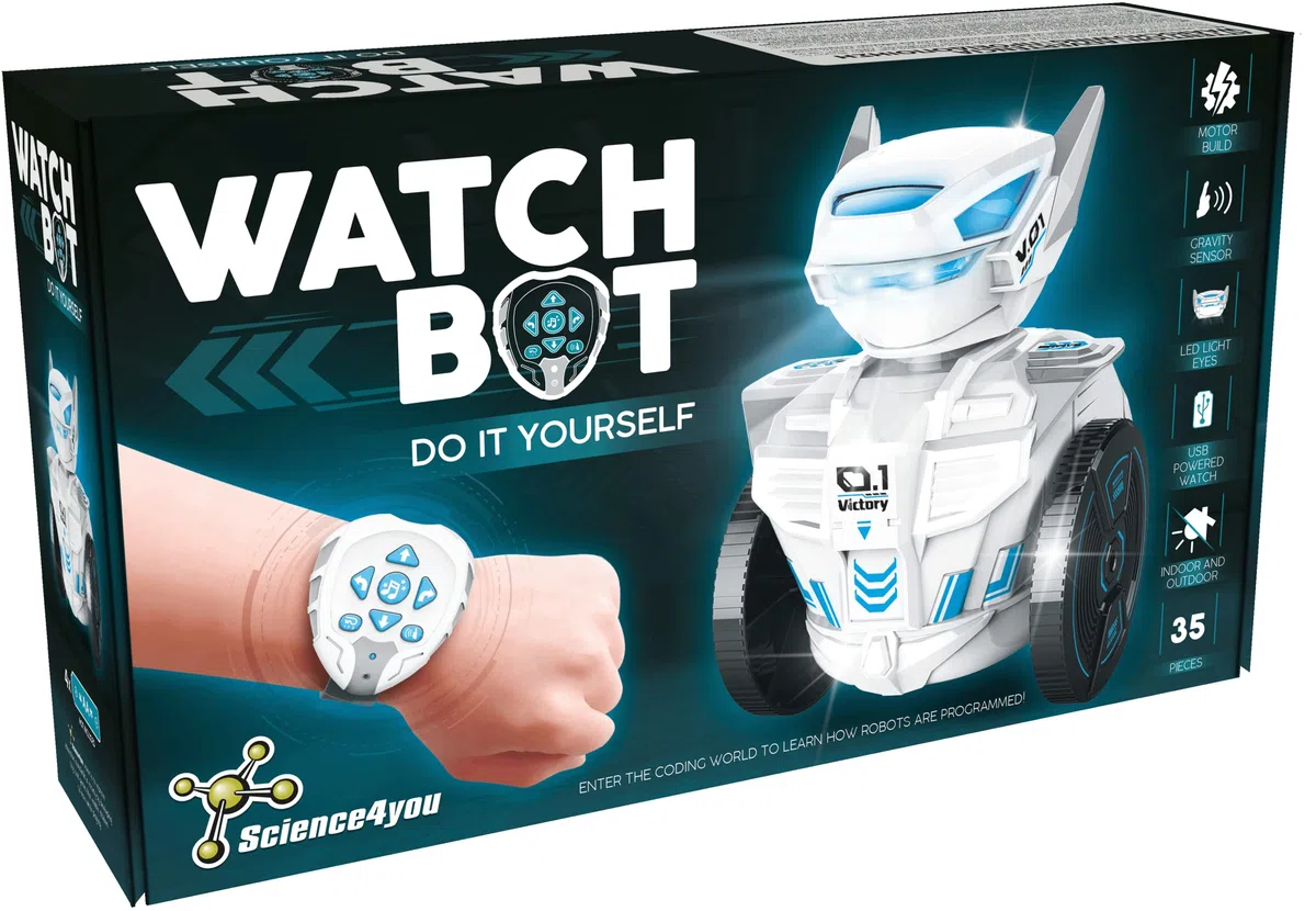 Science4you Watchbot - Robot Fai-da-te e Controller per Bambini di età 7 8 8 10+ Anni - Giocattolo Educativo STEM per Bambini, Regalo Educativo di Robot per Regazzi e Regazzo 7 8 9+ Anni