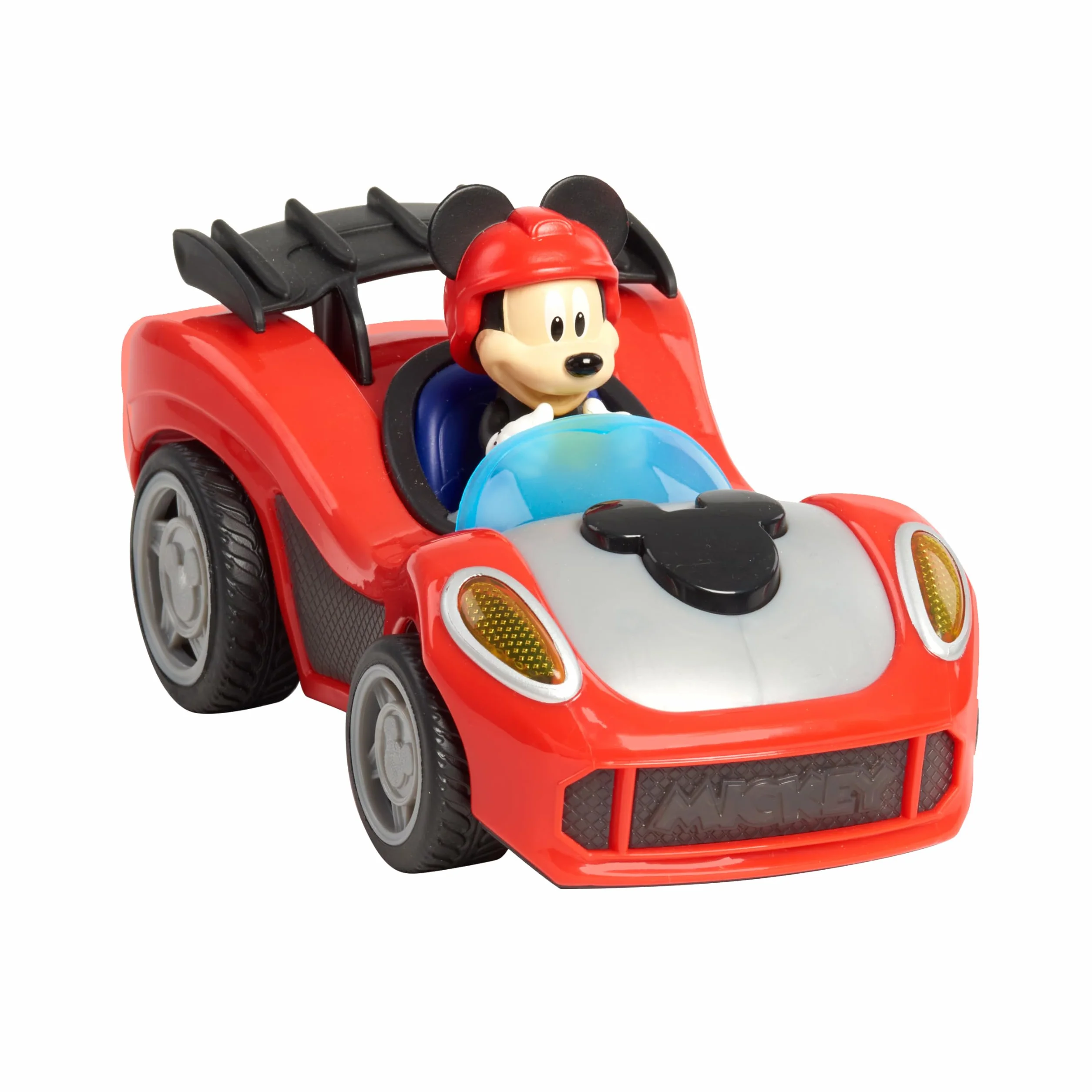 Just Play Topolino Rev 'n Glow Racer con luci e suoni, auto di Topolino, frasi di Topolino, giocattoli per bambini dai 3 anni