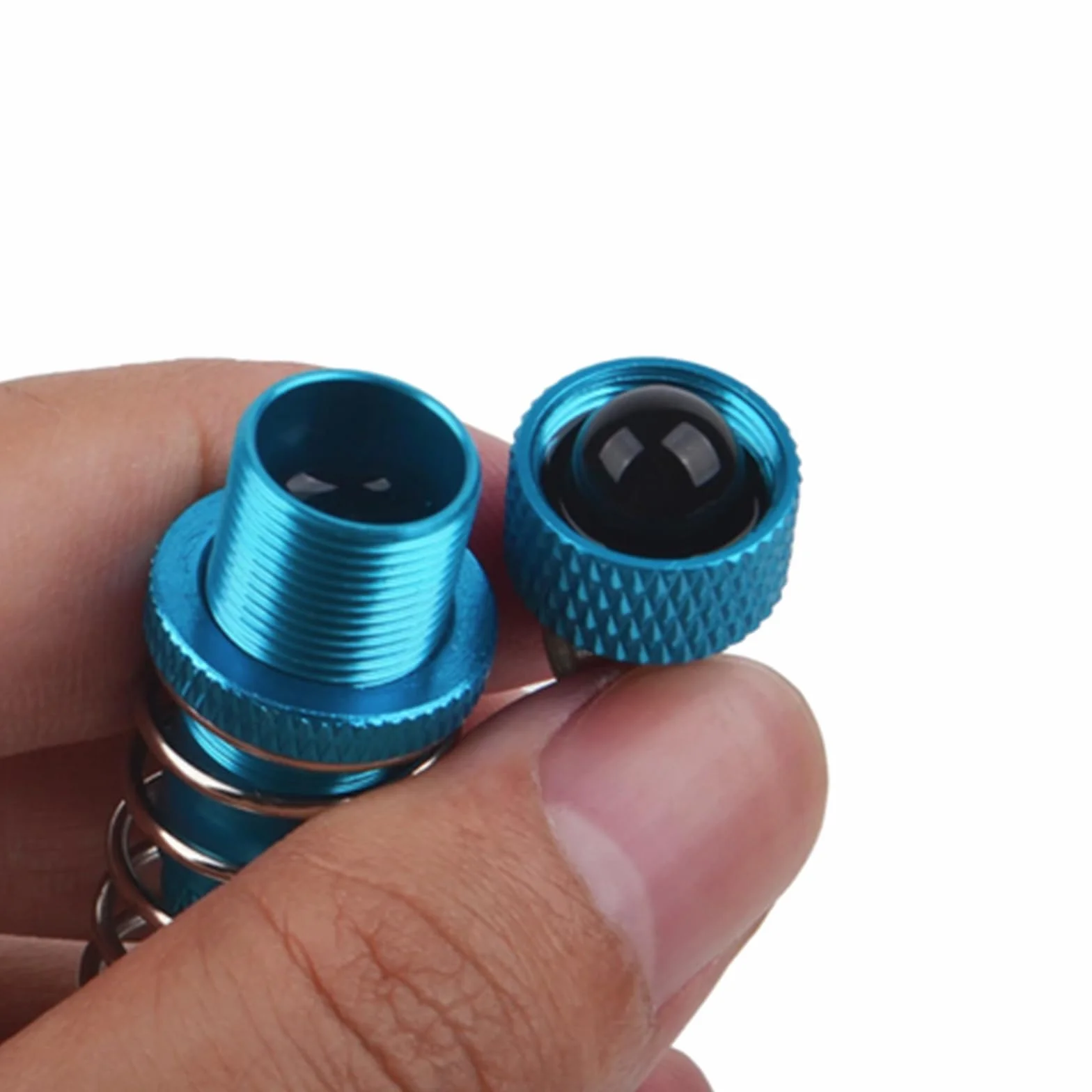 1/10 RC Ammortizzatori anteriori e posteriori, confezione da 4 in alluminio per Tamiya DT-02 DF-02 DT-03 TT-02B 1/10 RC Parti di aggiornamento (blu)