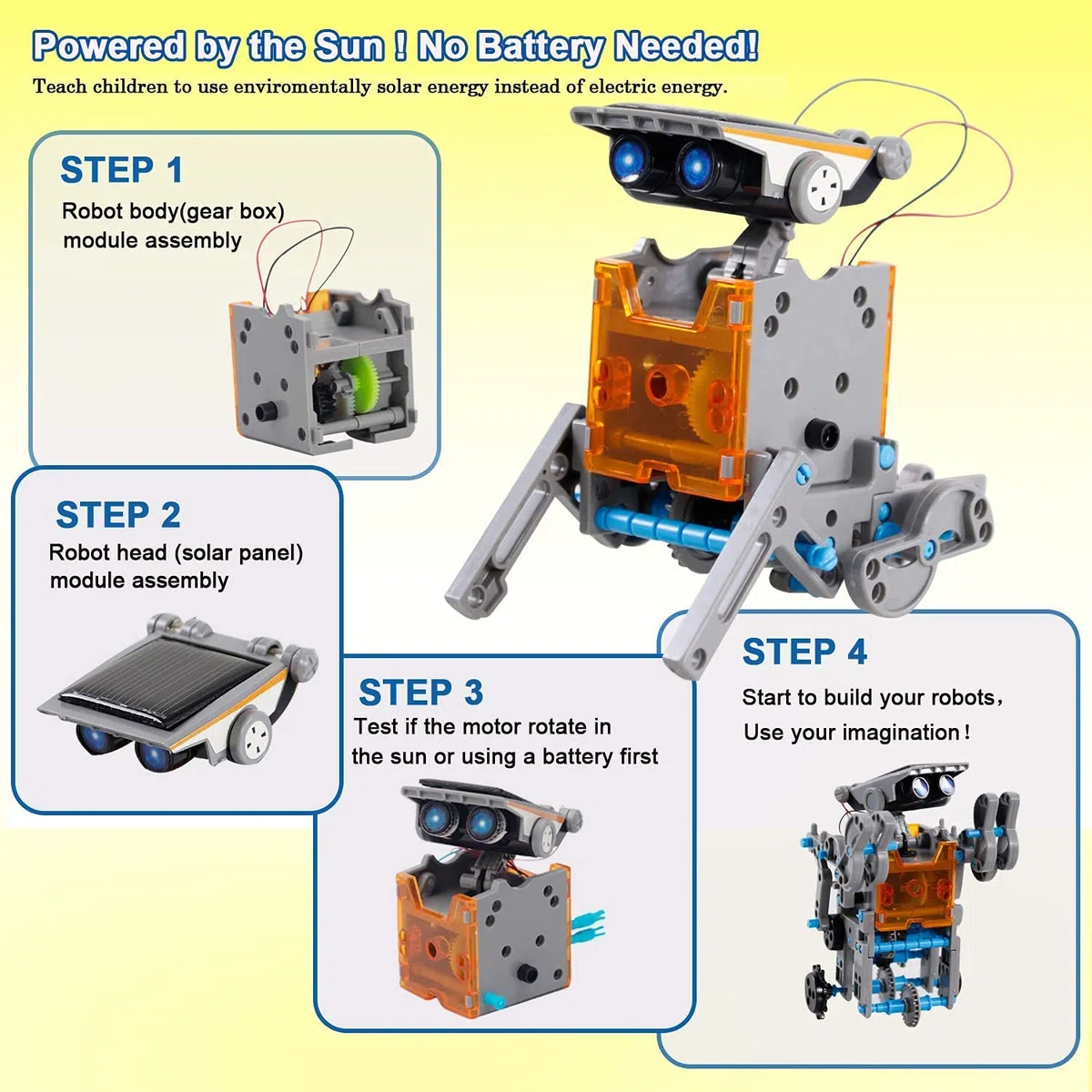 12-in-1 DIY Robot Giocattoli Solari Scienza Kit per Giochi bambini 8 9 10 11 12 anni maschio Ragazzi Regali Robot Building Kit Giocattoli per 8 9 10 11 12 + Anni Ragazzi Compleanno