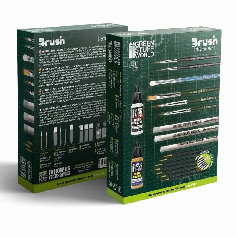 Green Stuff World Per modelli e miniature Hobby Brush Starter Set 11644