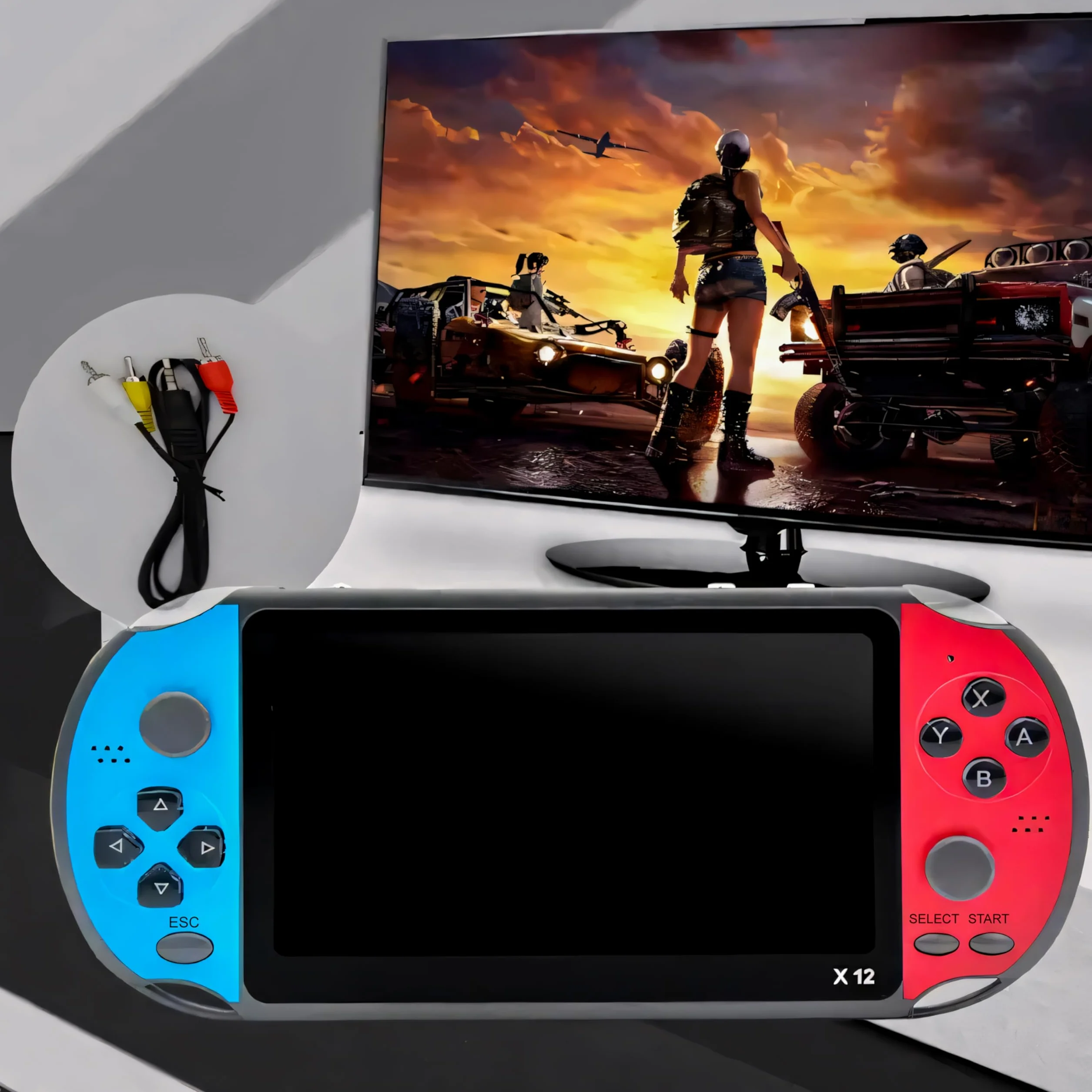 Retoo Console da gioco oltre 1000 giochi, console per videogiochi, console per videogiochi, console per bambini, adulti, schermo LCD, supporta diversi formati