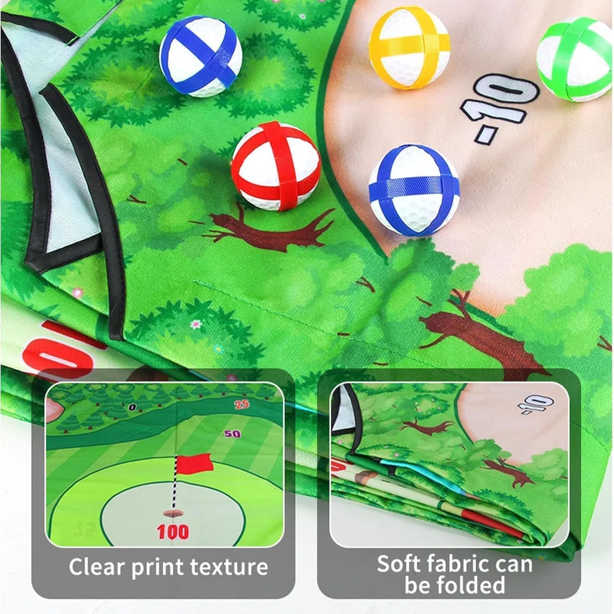 Golf Battle - Set da gioco per esterni e interni, per bambini e adulti, con tappetino da swing, parete bersaglio e putting trainer - favorisce il gioco attivo, la coordinazione e le abilità di golf