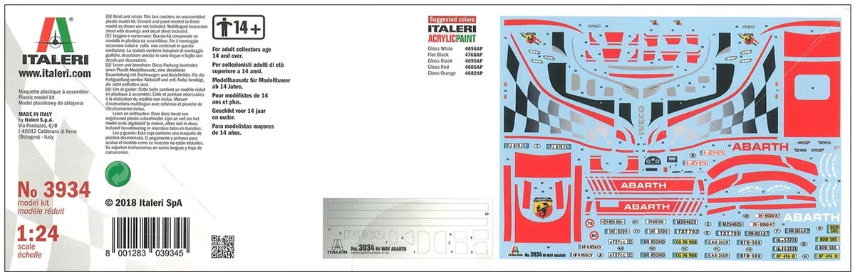 Italeri 3934 Iveco Hi-Way E5 Abarth Model Kit camion show trucks plastica Scala 1:24