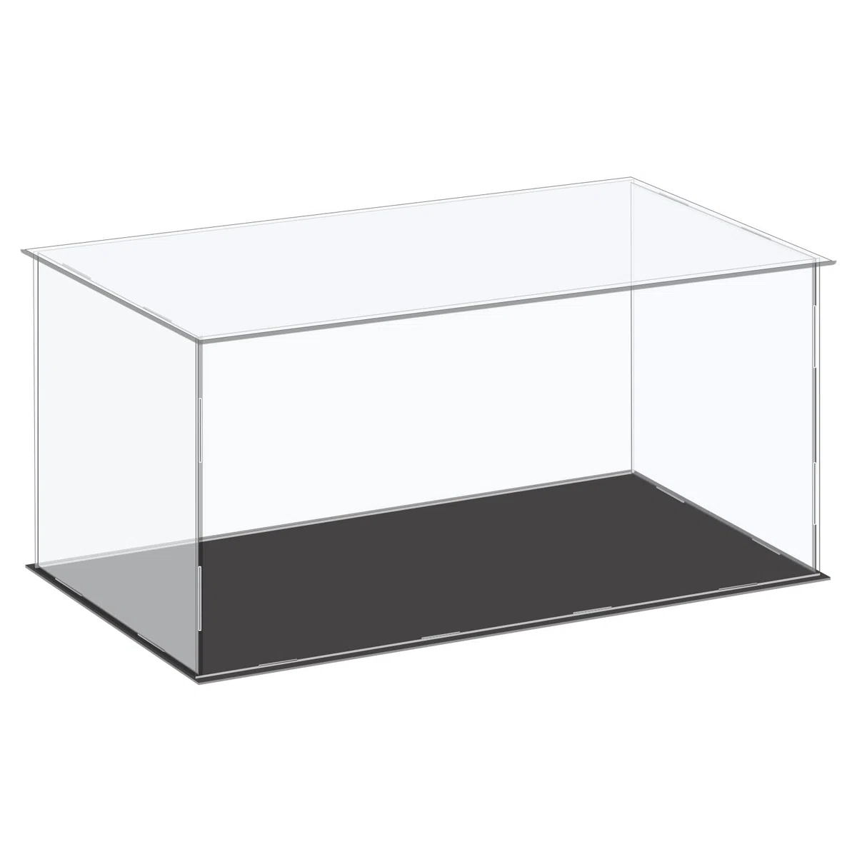 sourcing map - Vetrina in acrilico con custodia in plastica a cubo, scatola di stoccaggio trasparente piccola, assemblaggio antipolvere, vetrina 41x21x20.5cm per articoli da collezione