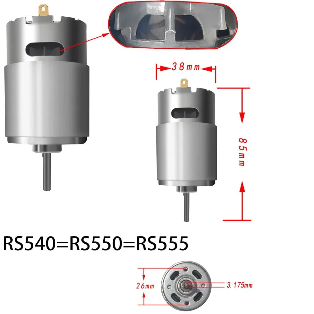 2 PEZZI 24 V RS550 40000 giri/min Motore Elettrico per Auto per Bambini Upgrade, Motore ad Alta Velocità per Bambini su Parti di Ricambio per Auto