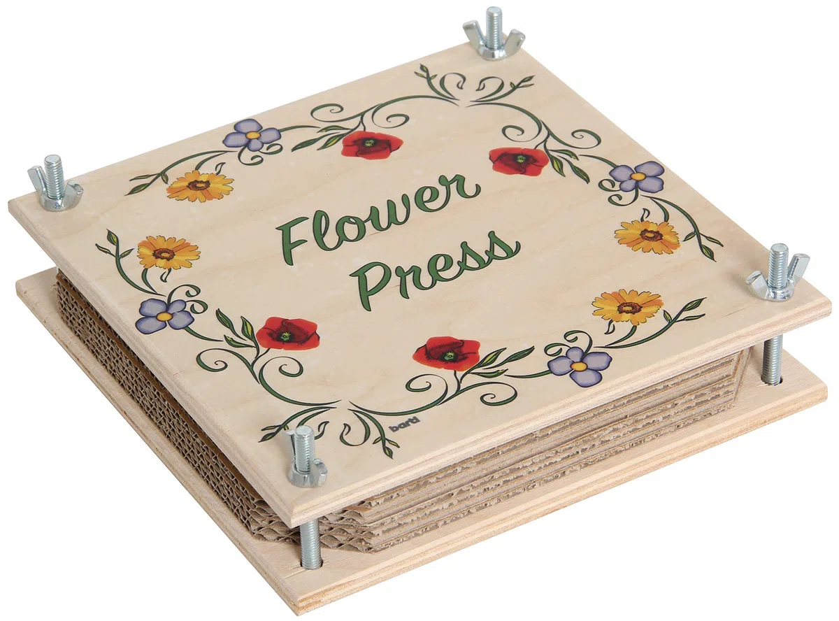 Bartl Pressa per Fiori in Legno 19 cm x 19 cm Colorato - Flower Press.