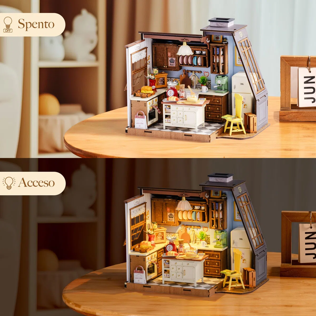 Rolife Miniature Casa - Kit Casa in Miniatura DIY Cucina da Forno, Modellismo da Costruire Adulti Casa delle Bambole in Legno Puzzle 3D per Adolescenti