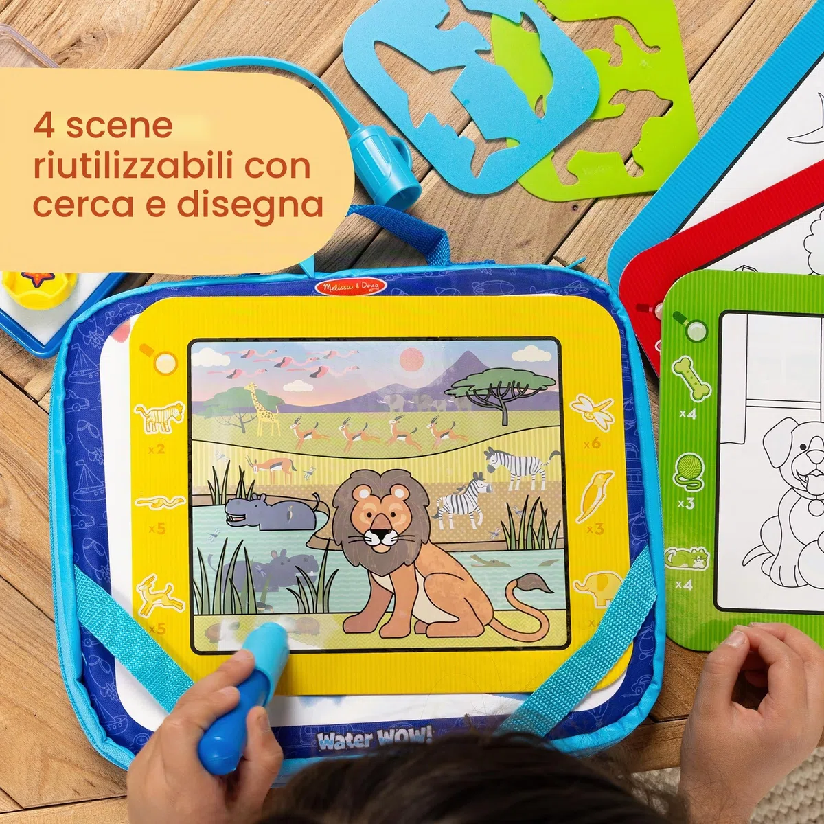 Melissa & Doug Water Wow Set da Disegno Multi attività Portatile con Colori a Sorpresa, Giocattolo da Viaggio Adatto dai 3 Anni in su
