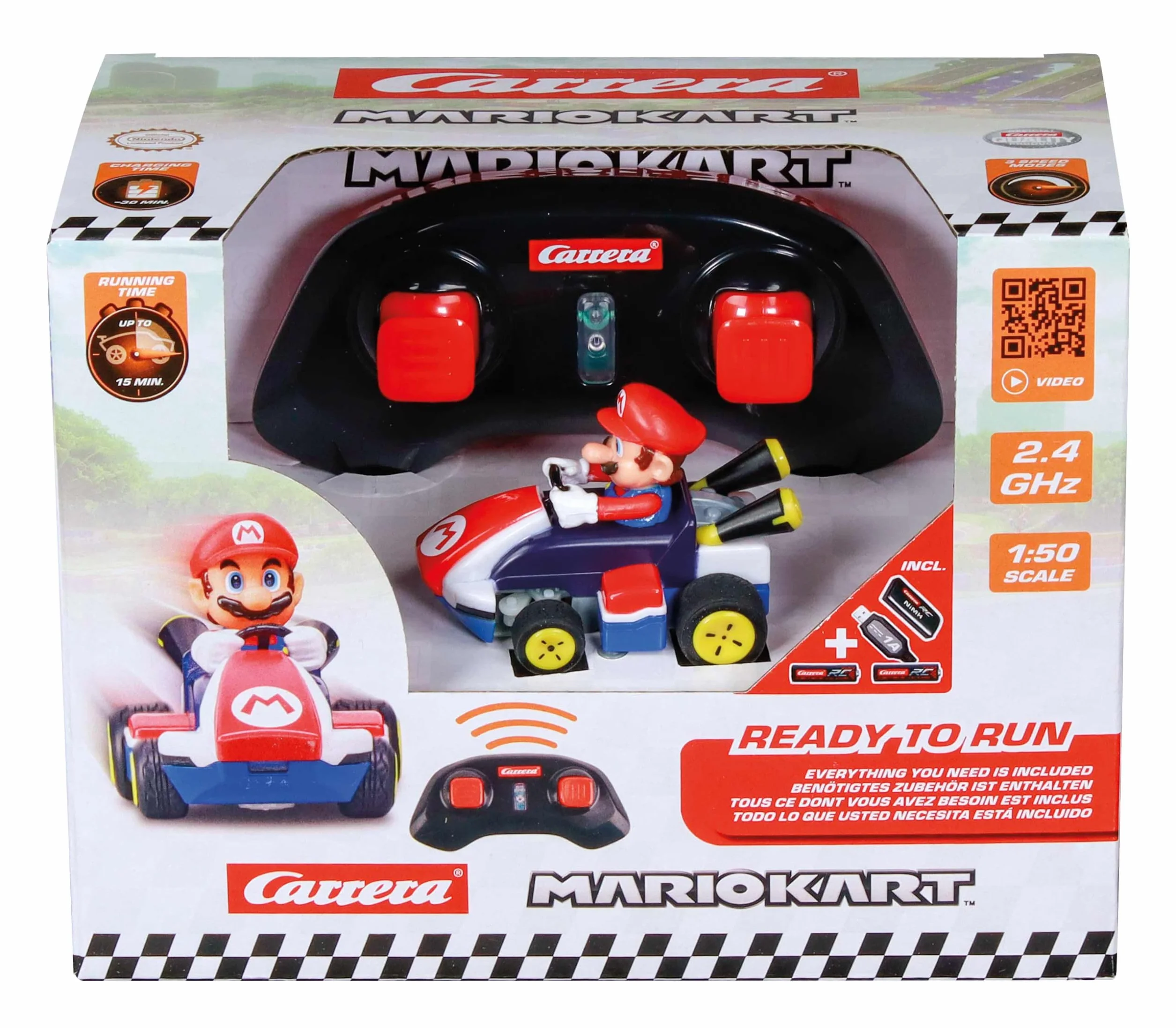 2.4GHz Mario Kart Mini RC, Mario (Paperbox)