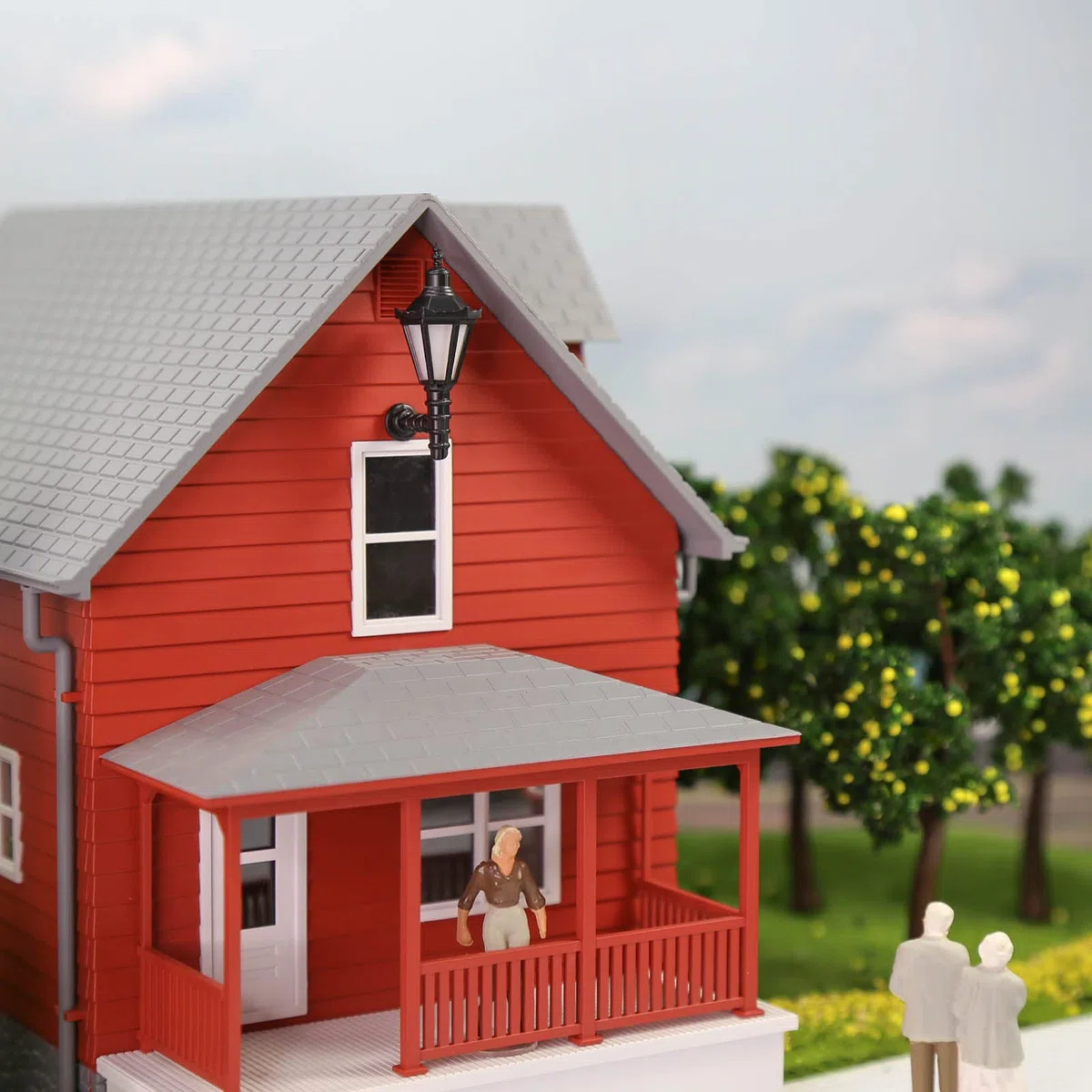 Evemodel LBD01 5 pz Modello Ferroviario 1:25 Lampada Esterna Lattern Luci Da Parete G Scala 12 V