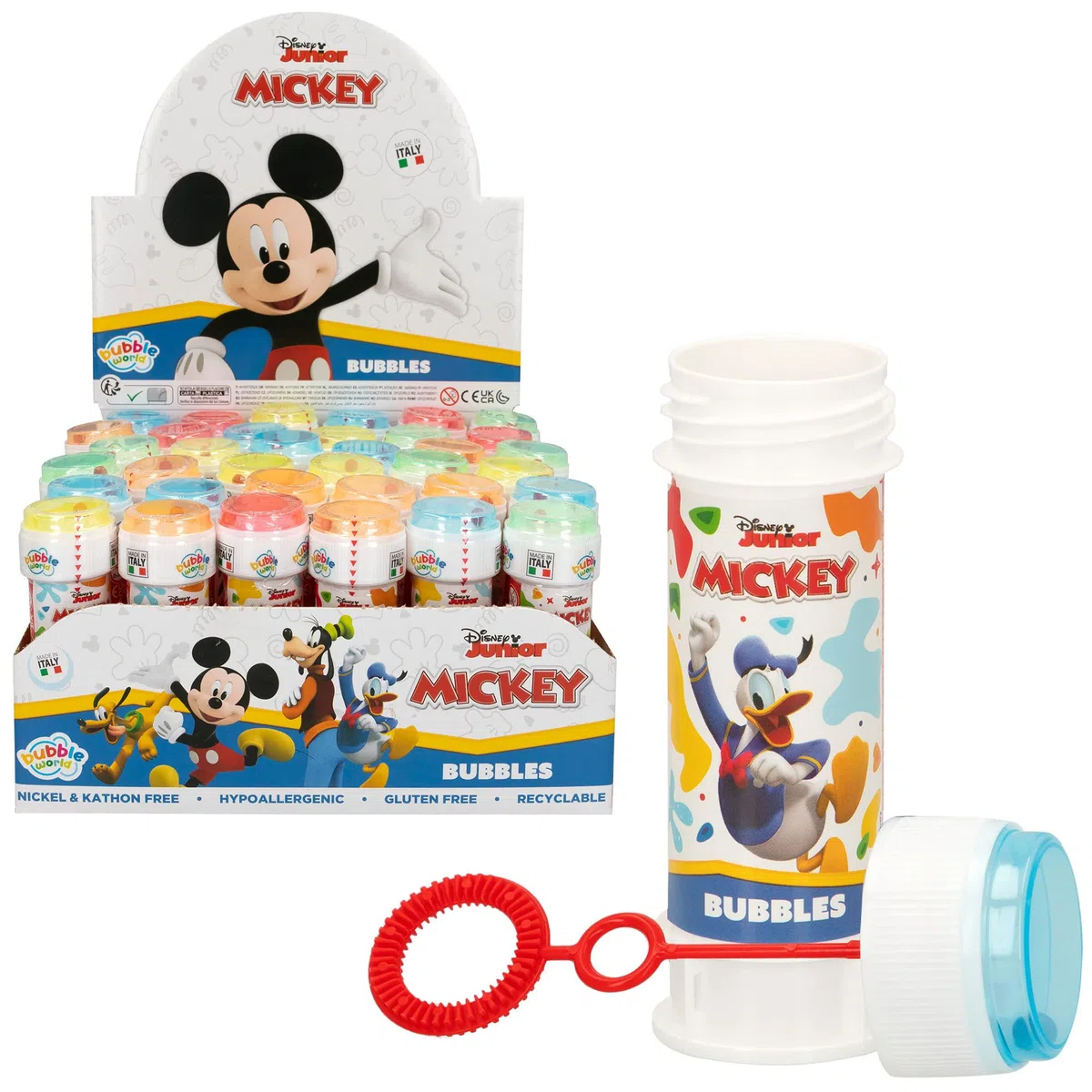 Dulcop- Mickey & Friends Bolle di Sapone Topolino Mickey Mouse (Conf. 36pz), Multicolore, 103.412000