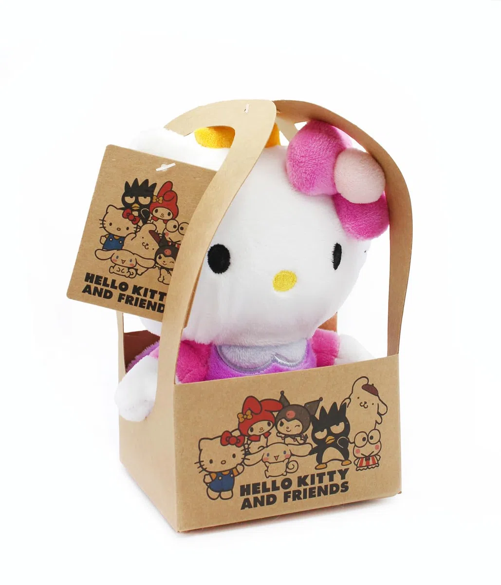 Joy Toy - Hello Kitty Principessa peluche 14 cm in borsettina di cartone