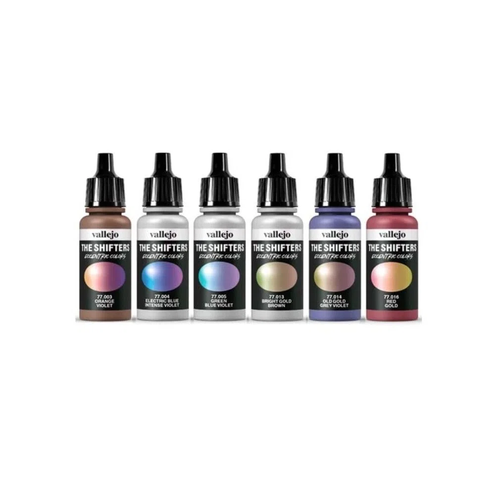 Vallejo Set di Pittura Acrilica Space Dust, 6 Colori Metalizzati per Aerografo, Bottiglie da 17 Ml, Ideale per Figurine di Fantasia e Wargames