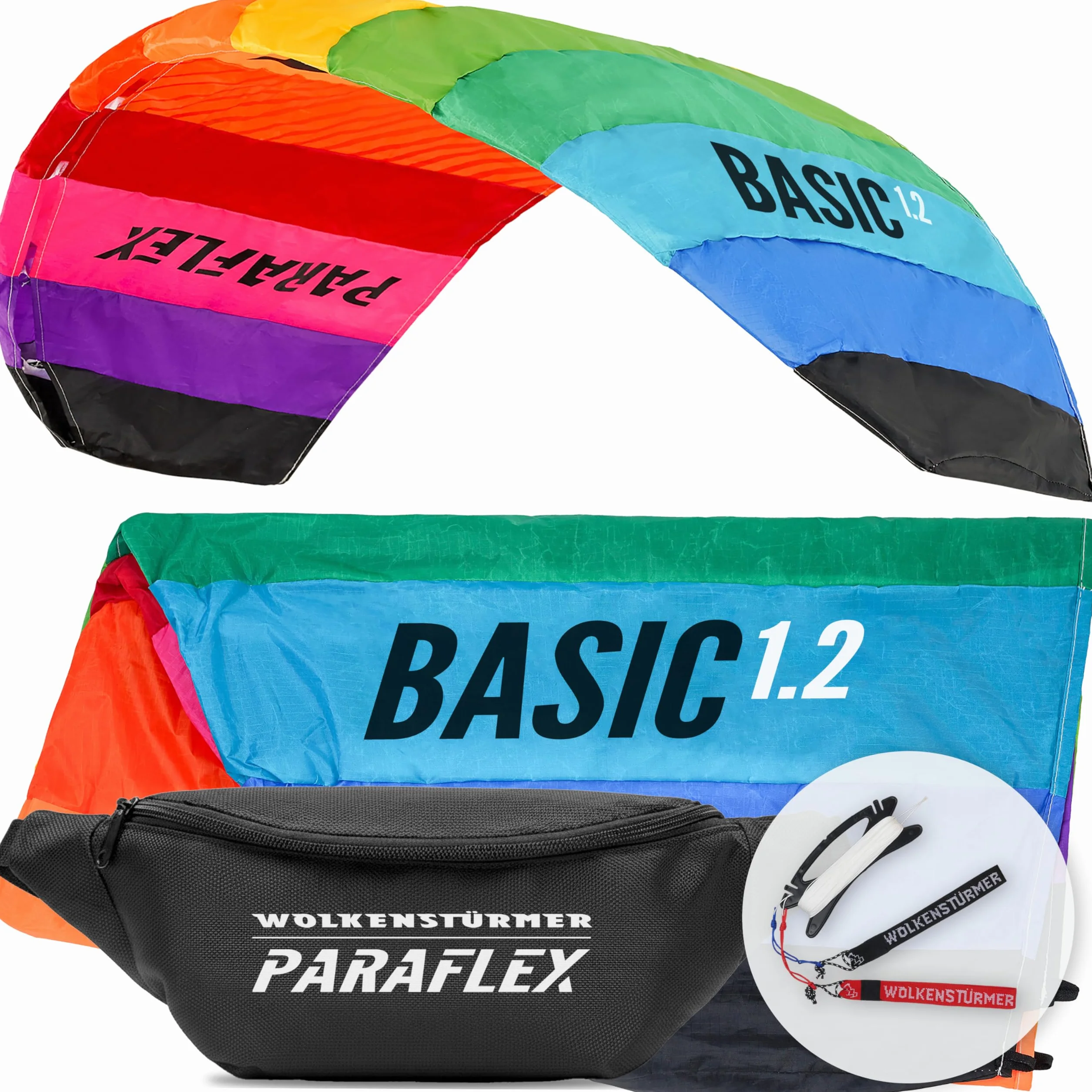 Wolkenstürmer Paraflex Basic 1.2 tappeto volante, Flame - kite a 2 linee per principianti