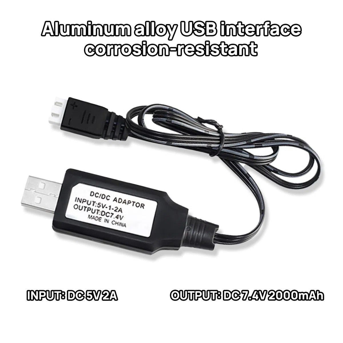 2 batterie agli ioni di litio 7,4 V 2000 mAh 15C 2S con connettore SM-2P ad alte prestazioni con 2 caricabatterie USB per auto RC, camion RC e barche RC
