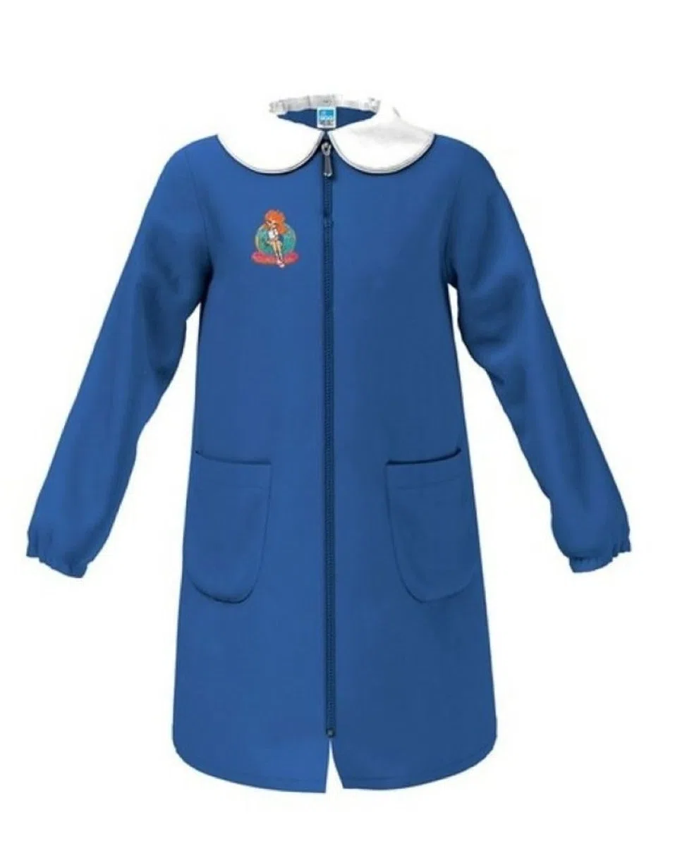 Siggi Happy School Grembiule Scuola Bambina Con Zip 33GR4221 Bambina Con Ciambelle