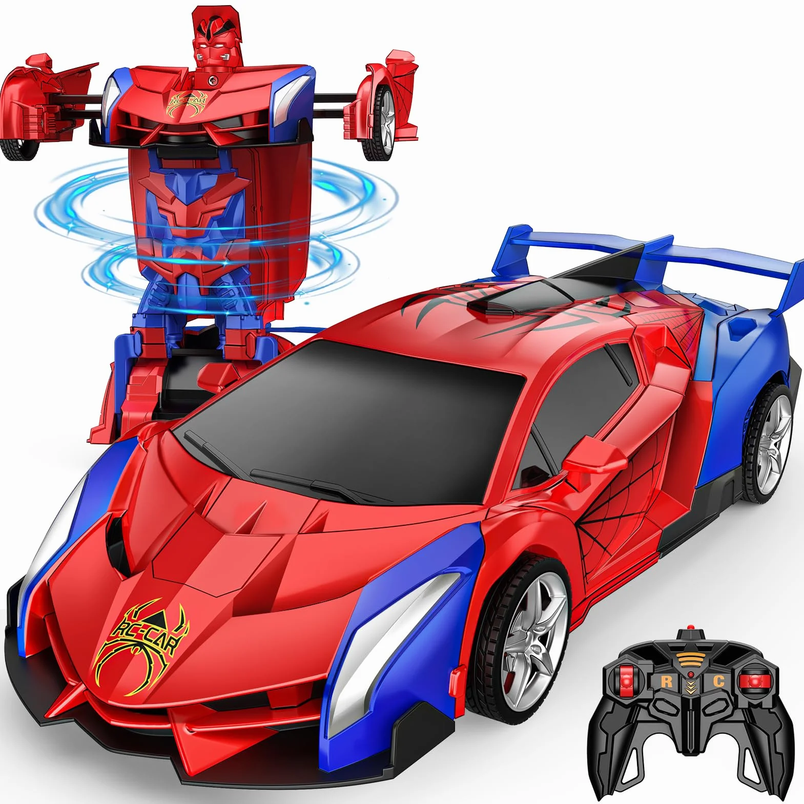 Braxel Macchina Telecomandata per Bambini, Trasforma Robot Giocattolo, Giochi Bambini 3 4 5 6 7 8 Anni, Regalo Bambino 3-9 Anni Maschio, Auto Radiocomandata Regalo Compleanno Natale Bambino