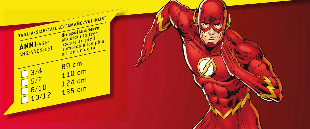 Ciao- The Flash costume travestimento bambino originale DC Comics con muscoli imbottiti