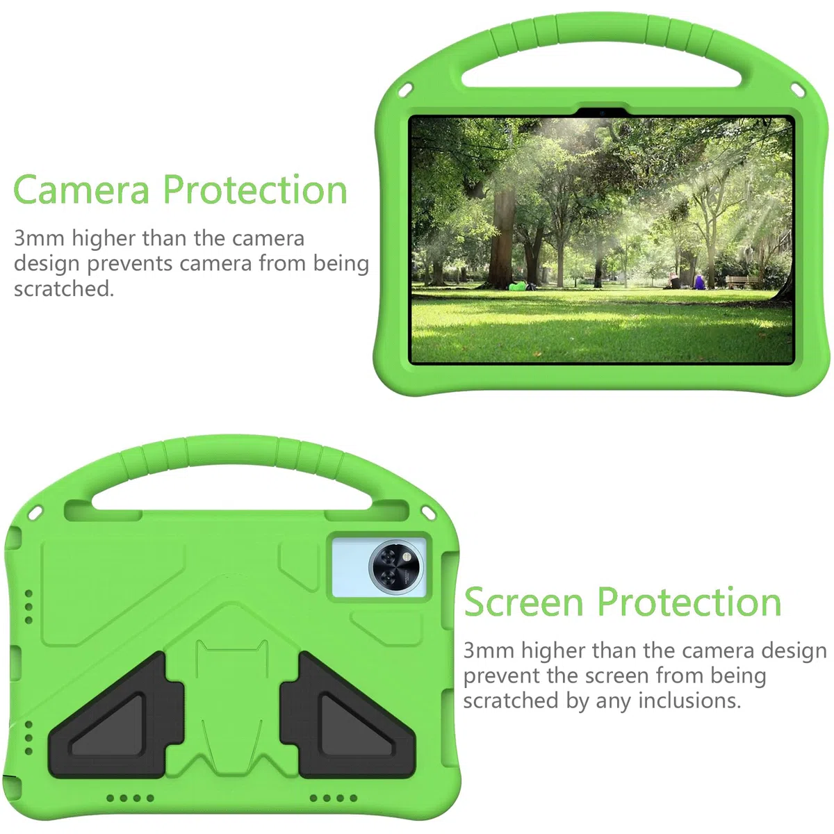 Custodia per tablet per bambini Doogee U11 Pro 11 pollici 2025 - Custodia protettiva resistente e leggera in EVA antiurto per U11 2025 (verde)