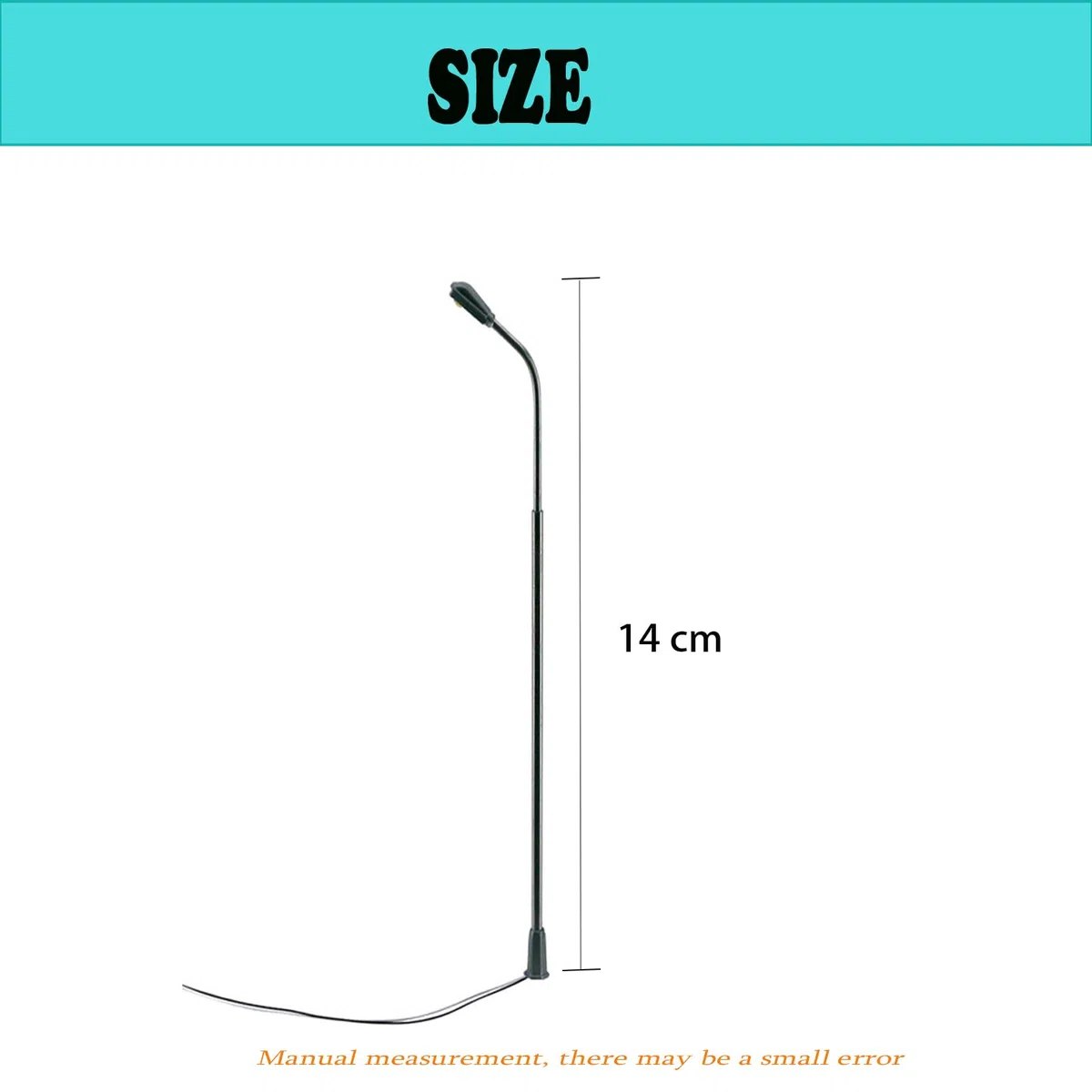 Modelleisenbahn - Set di 12 lampade a LED, 14 cm, luce bianca calda, 12 pezzi, 14 cm