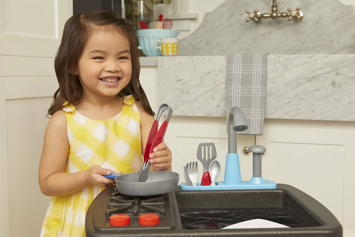 Little Tikes - First Sink e Stove Interattivo, Realistico e con Suoni, Elettrodomestico Giocattolo per Bambini