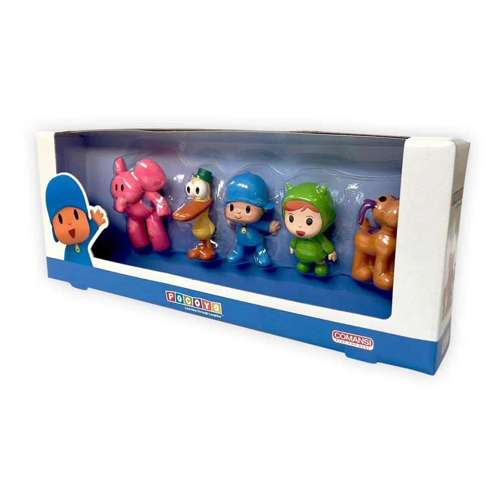 Comansi - Set Collezione Pocoyo 5 Figure: Pocoyo, Elly, Anatra, Loula Nina