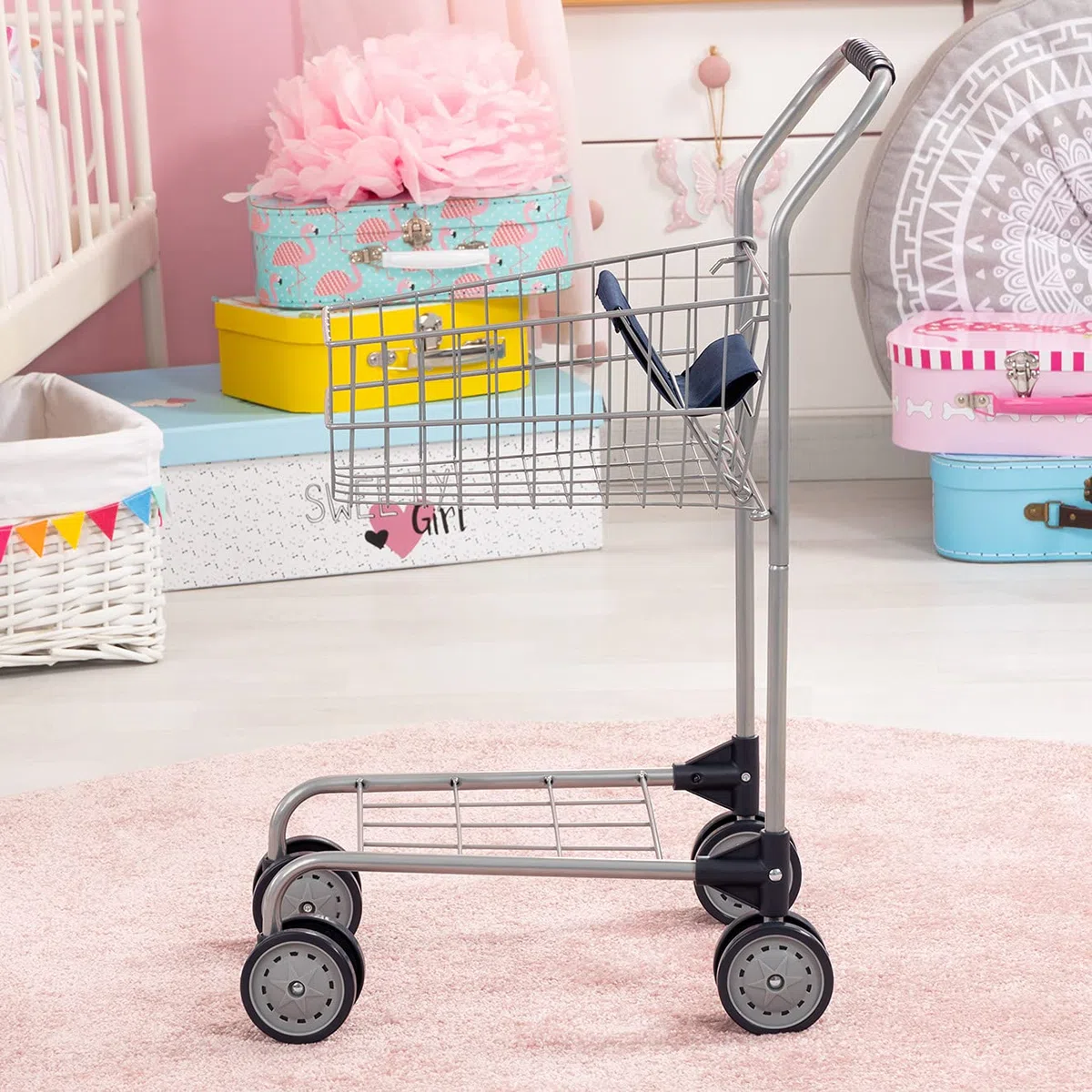 Bayer Design 75001AA - Carrello della Spesa di Metallo per Bambini