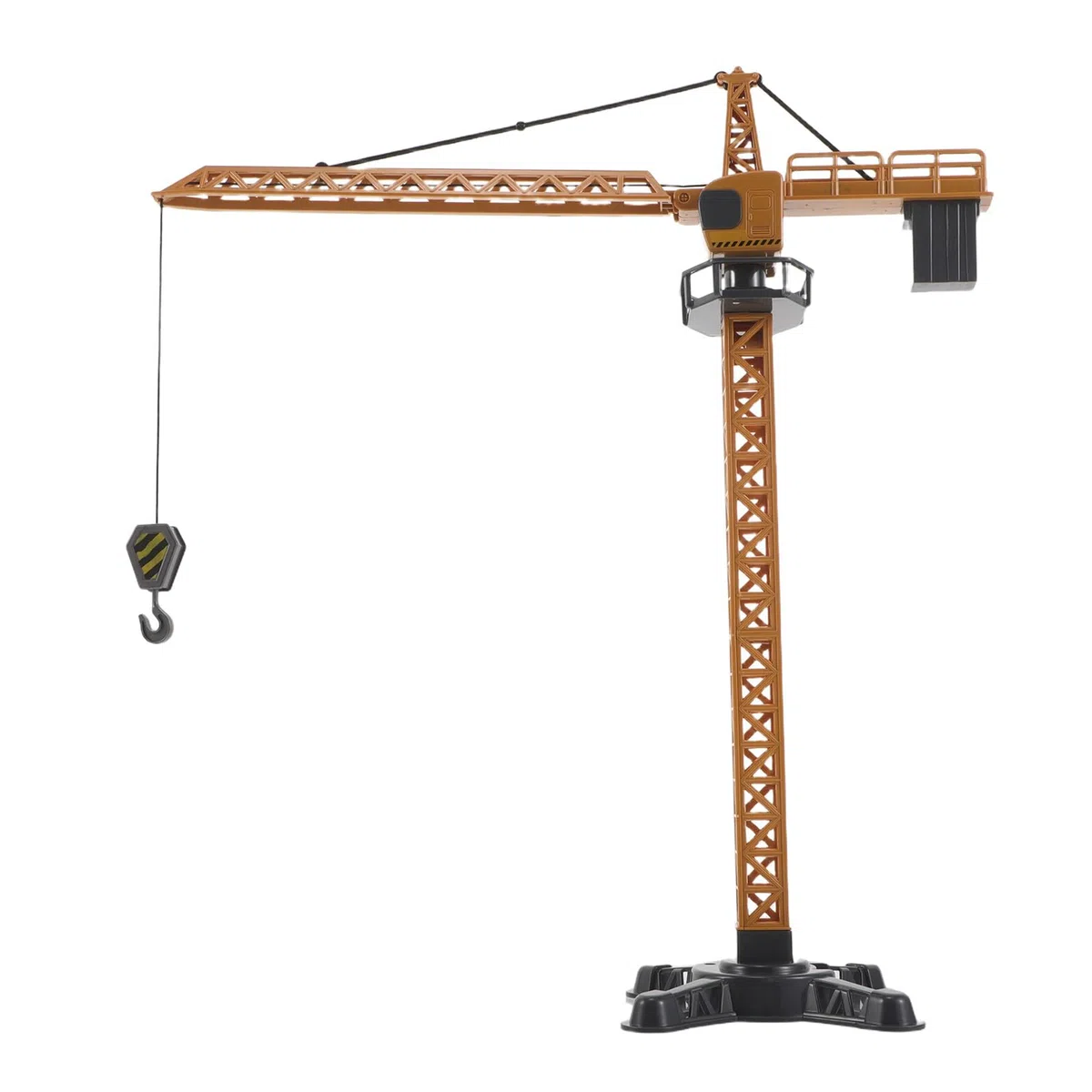 Gru a Torre Giocattolo in Plastica 41 Cm Sollevamento Manuale, Veicolo da Costruzione Educativo, Gioco per Sviluppo Abilità Motorie e Creatività