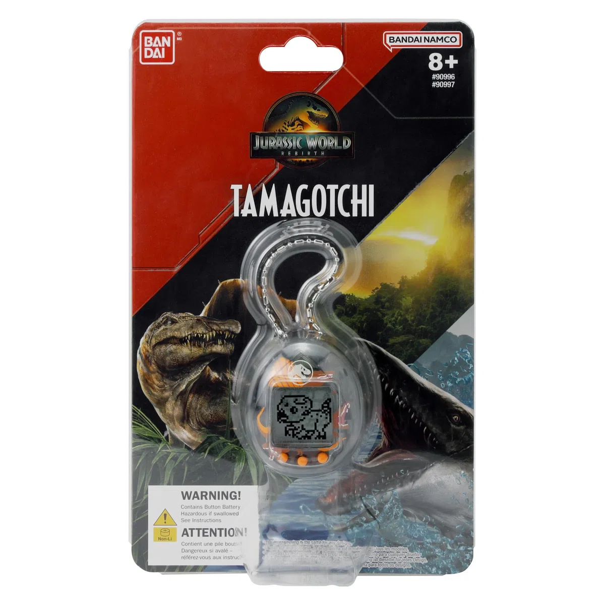 Bandai - Tamagotchi nano Jurassic Brown - Versione Marrone Dino Spinosaurus - Tamagotchi Animale Interattivo - Piccolo formato nano Dinosauro Virtuale da allevare - Giocattolo per bambini 8+ - NT90997