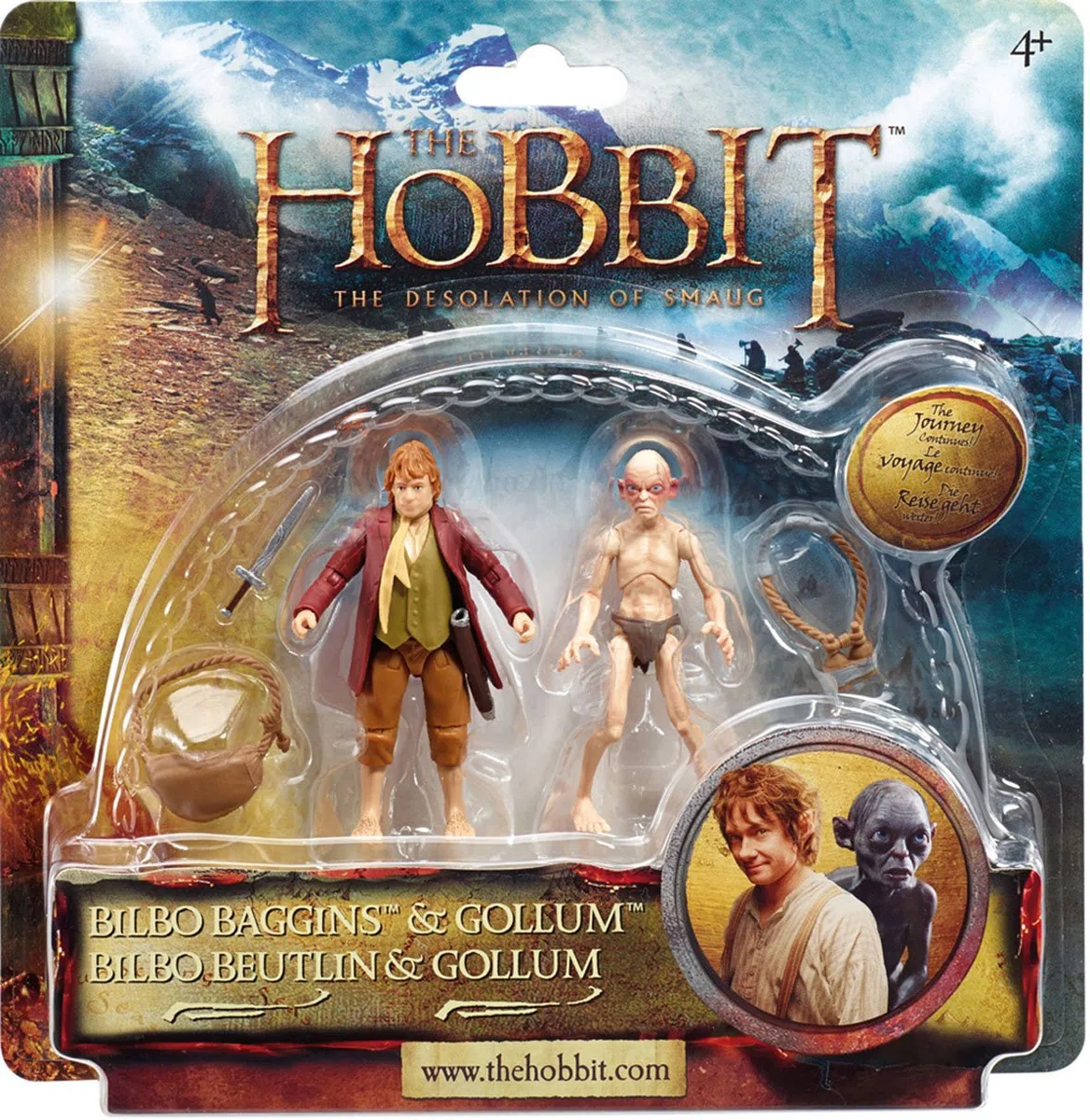 Vivid The Hobbit Bilbo Baggins & Gollum Figurine, Confezione da 2