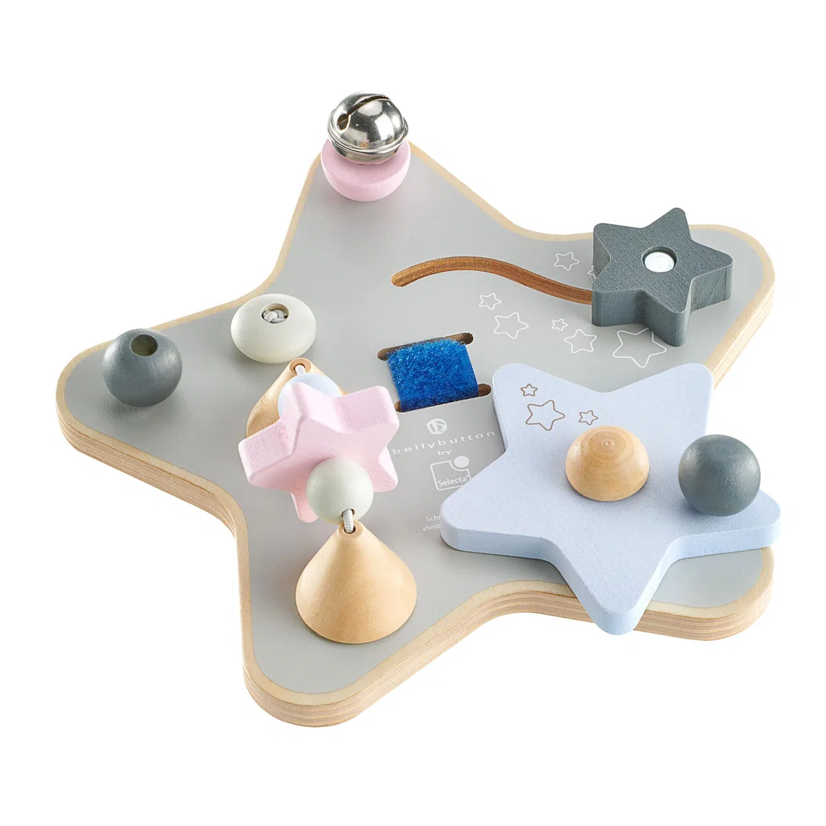 Selecta 64029 Bellybutton, Gioco di Stelline in Legno, 19 cm, Multicolore, Medium