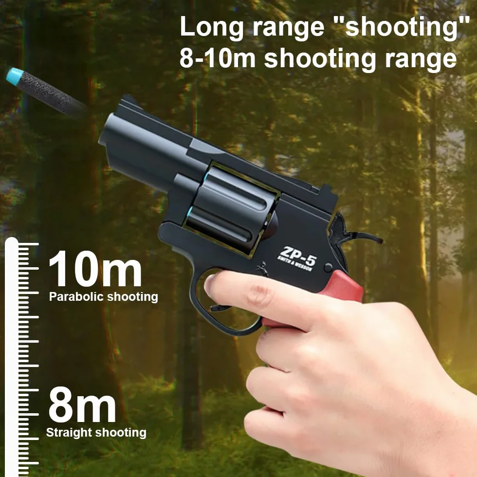 Revolver in schiuma, pistola giocattolo, pistola per bambini, pistole giocattolo per bambini,pistola giocattolo (caffè nero)