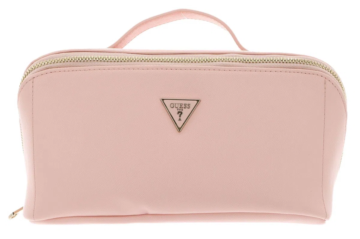 GUESS borsa trucco Make Up Case Pink rosa