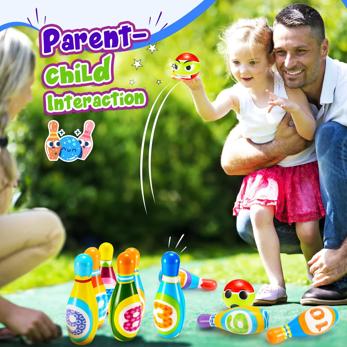 Bowling per Bambini, Regalo Bambino 1 2 3 Anni Giochi Bambini 2 3 4 5 Anni Giochi da Esterno per Bambini 1-6 Giochi Bambino 3 4 5 6 Anni Maschio Giocattoli 1 2 3 Regali per di Natale 1 2 3