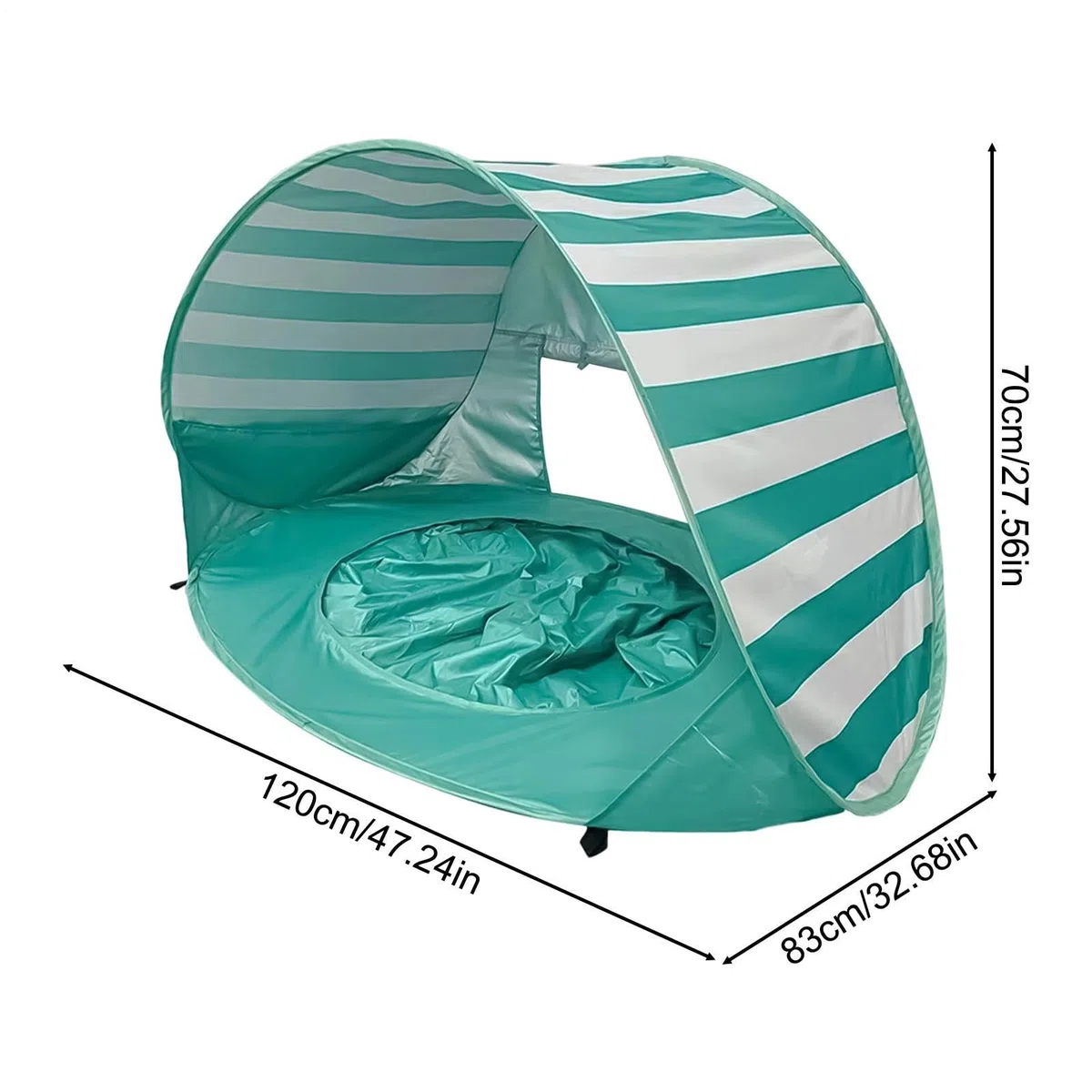 Tenda da spiaggia per bambini con piscina | Portatile con mini piscina e protezione raggi UV,Solare Da Spiaggia | Per Vacanze, Viaggi, Campeggio, Picnic, Gite, Giardino, Cortile e Prato